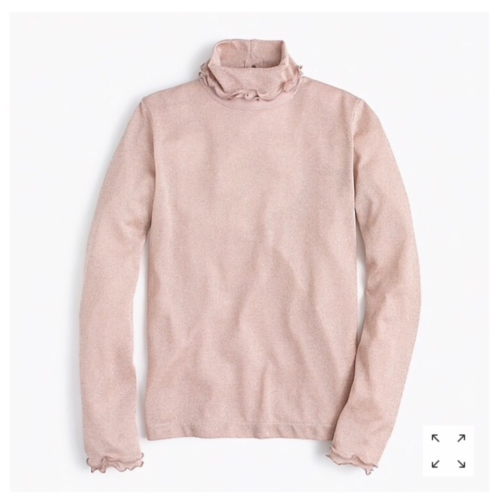 NWT J. Crew Metallic Ribbed Turtleneck